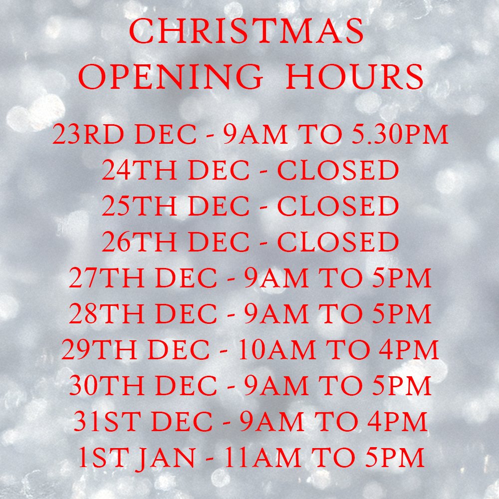 Christmas Opening Hours